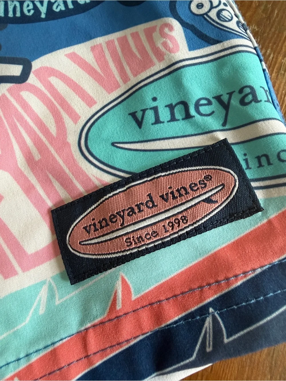 Vineyard Vines Men's Swim Trunks - Navy, Light Blue, Pink